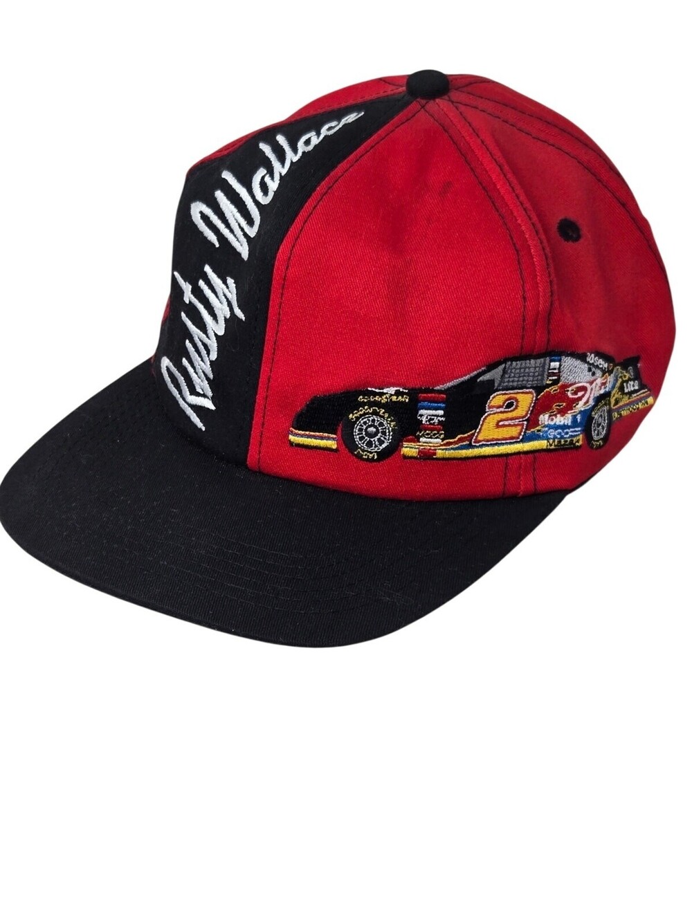 VTG Rusty Wallace Snapback Hat 90s Nascar Miller Racing Embroidered K-Products